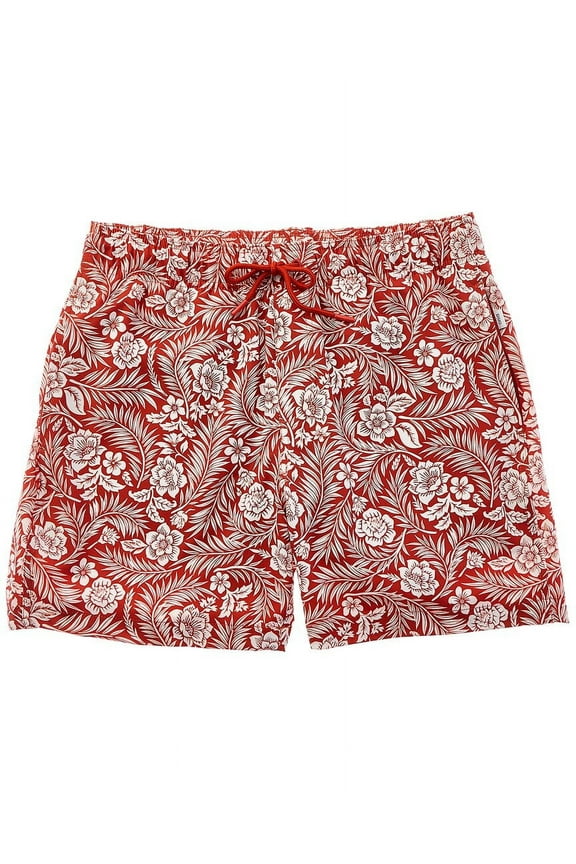 mens Comfort-Lined Swim Trunk, XL, Red