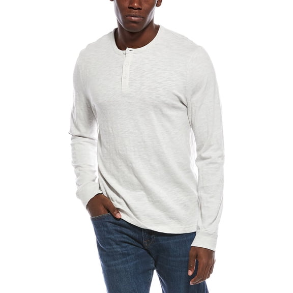 Onia mens  Heavyweight Slub Henley, XXL, White