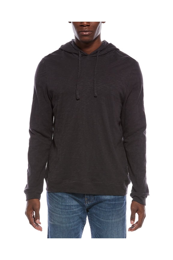 mens Heavyweight Slub Hoodie, XL, Gray
