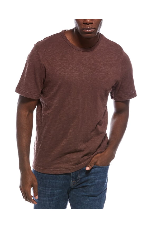 mens Heavyweight Slub T-Shirt, s, Brown