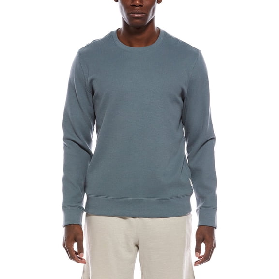 Onia mens Heavyweight Waffle Crewneck Sweatshirt, m, Green