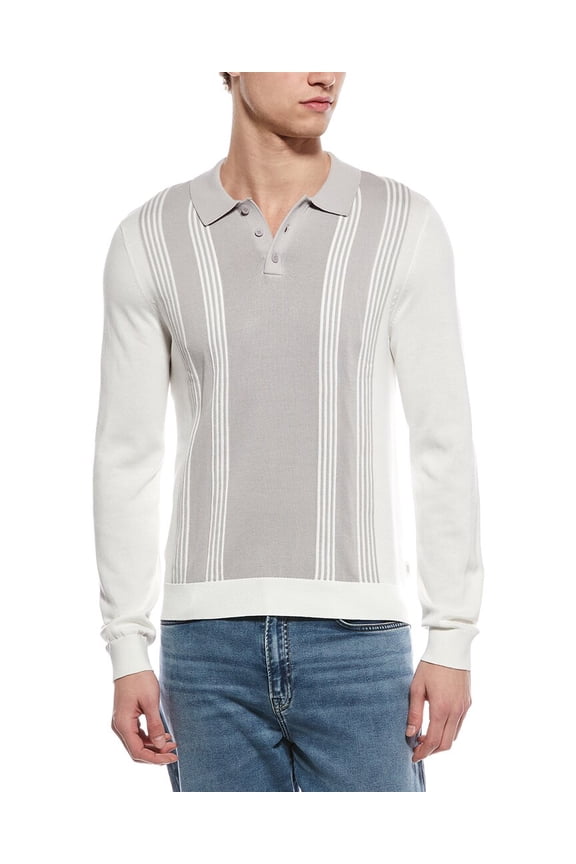 mens Knit Polo Shirt, XXL, White