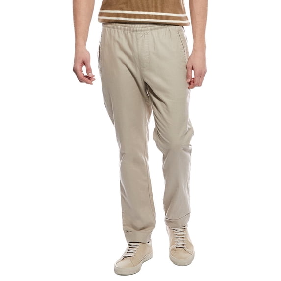 Onia mens Linen-Blend Stretch Cuff Pant, l, Brown