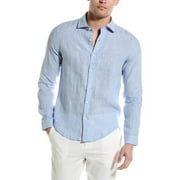 Onia mens  Slim Fit Linen Shirt, XXL, Blue
