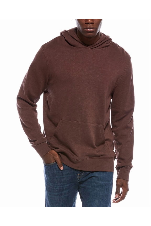 mens  Slub Terry Hoodie, m, Brown