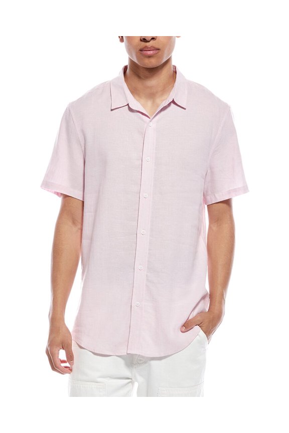 mens Standard Linen-Blend Shirt, XXL