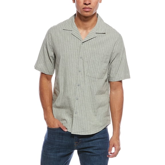 Onia mens  Stretch Linen-Blend Vacation Shirt, s, Green