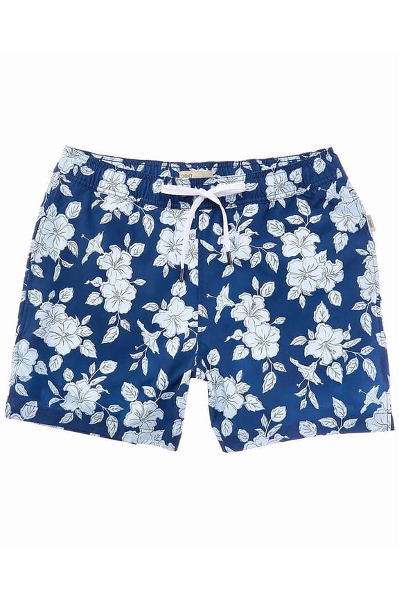mens Stretch Volley Swim Short, l, Blue