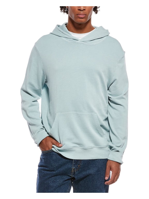 mens Terry Pullover Hoodie, s, Blue