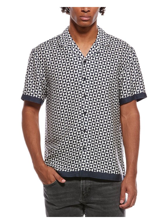 mens Vacation Shirt, s, Navy