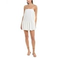 thumbnail image 1 of Onia womens  Air Bubble Linen-Blend Mini Dress, 4, White, 1 of 3