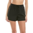 thumbnail image 1 of Onia womens  Air Elastic Drawstring Linen-Blend Short, s, Black, 1 of 4
