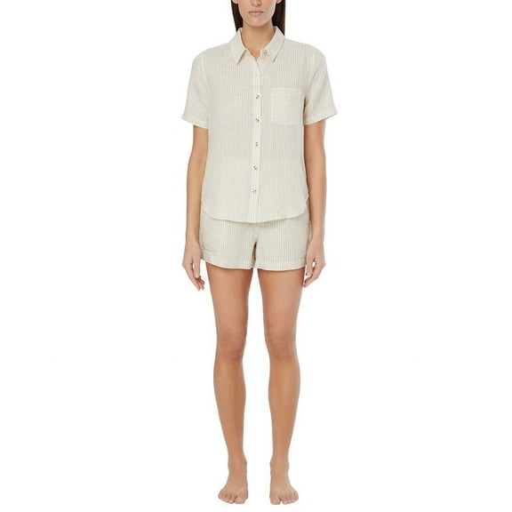 Onia womens Air Linen-Blend Short Sleeve Shirt, s