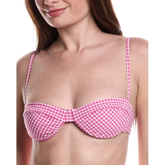 Onia womens Brigitte Bikini Top, m, Pink