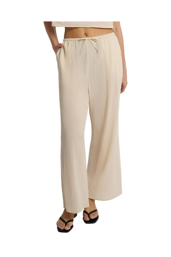 womens Crinkle Gauze Drawstring Pant, s