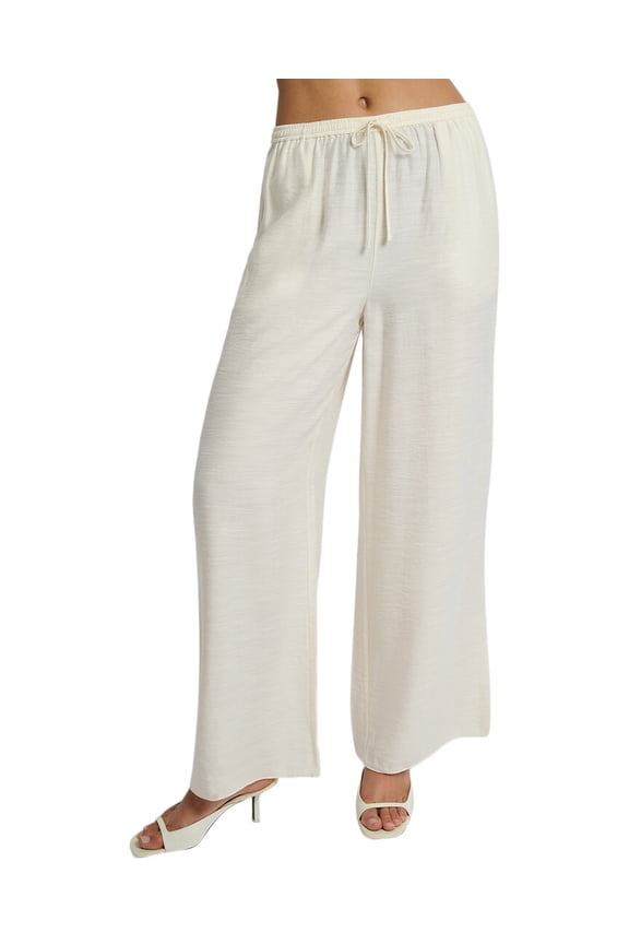 womens Crinkle Wide Leg Drawstring Pant, m