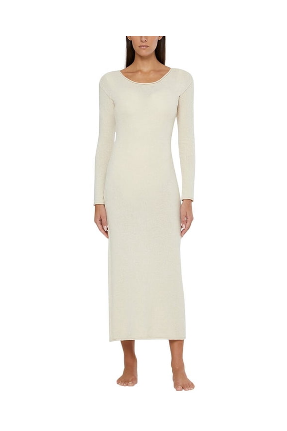 womens  Crochet Knit Maxi Dress, m