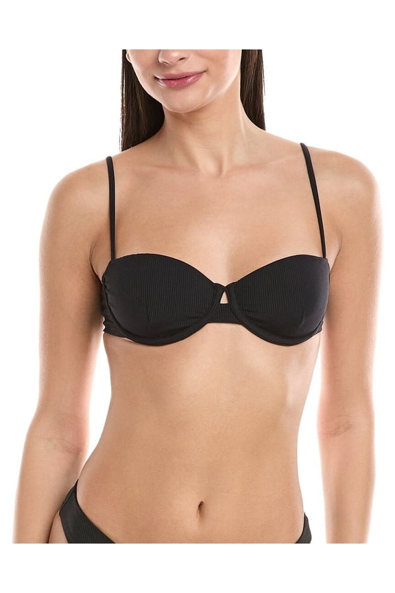 womens Dalia Bikini Top, m, Black