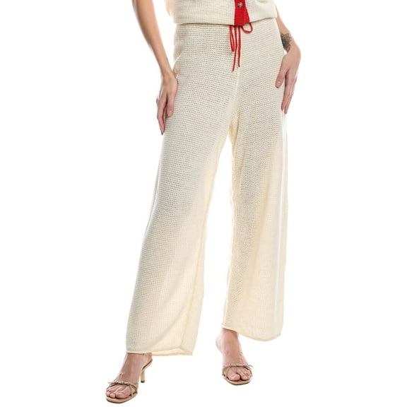 Onia womens  Drawstring Linen Pant, l, White