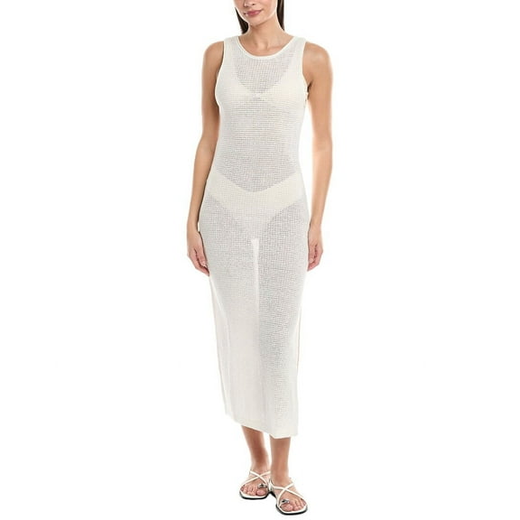 Onia womens  Knit Scoop Back Linen Maxi Dress, s, White