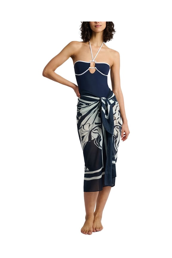 womens Self-tie Pareo, os, Blue