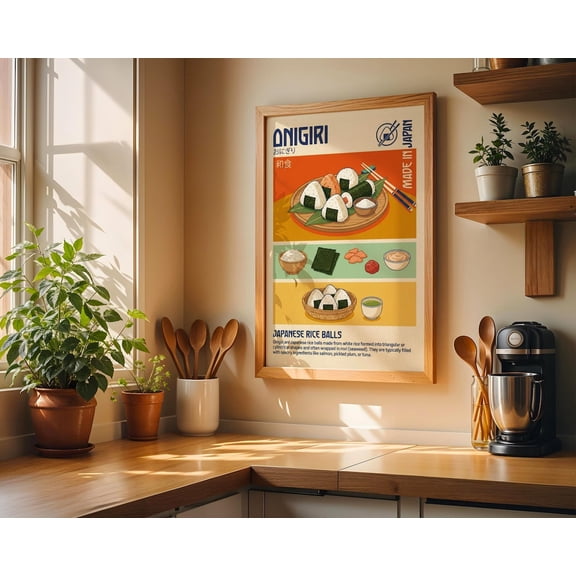 Onigiri Japanese Rice Ball Kitchen Wall Art Home Decor