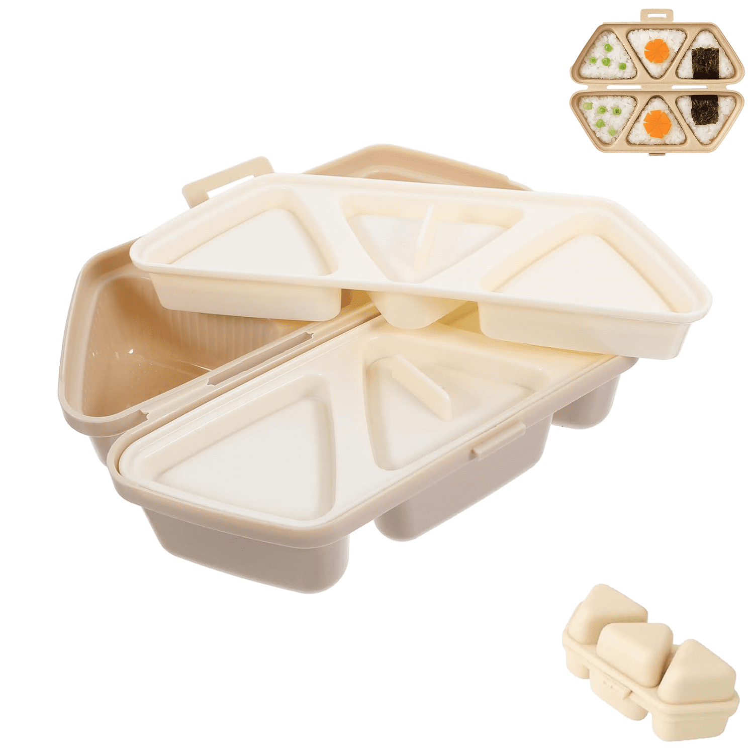 Onigiri Mold 6-in-1 Triangle Rice Ball Press Maker for Homemade Meals
