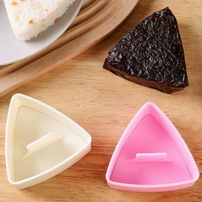 Large Onigiri Mold Maker Kit, NonStick FoodGrade Plastic Rice Ball Mold, Sushi Rice Mould for Kids Bento Lunch, Portable Kitchen DIY Rice Making Tool