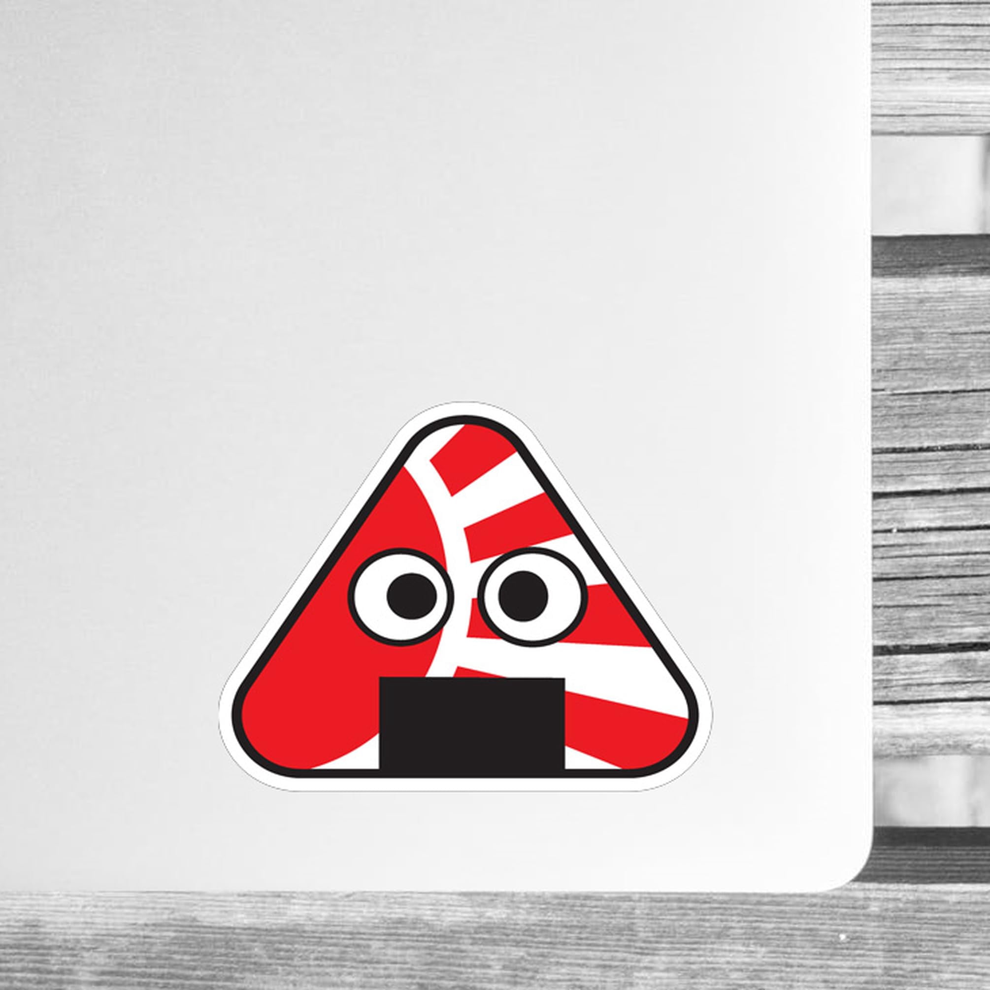 Onigiri Triangle Face Red White Icon Japanese Snack JDM Style Sticker 4 ...