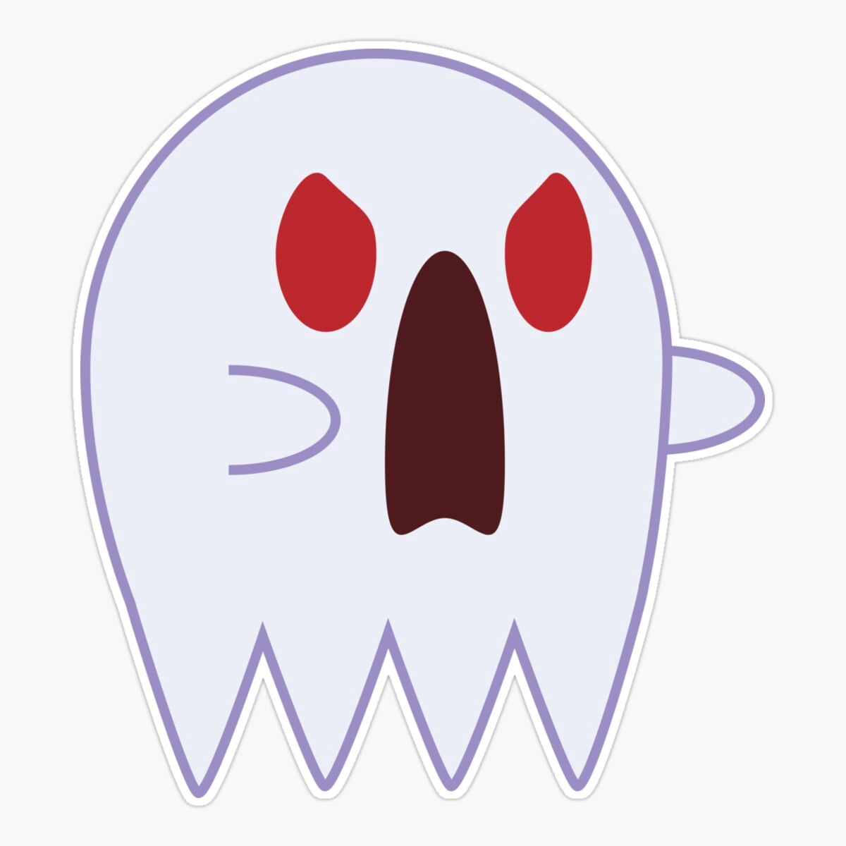 Onim Adorable Angry Ghost Sticker, Phone Decal Water Bottle Stickers ...