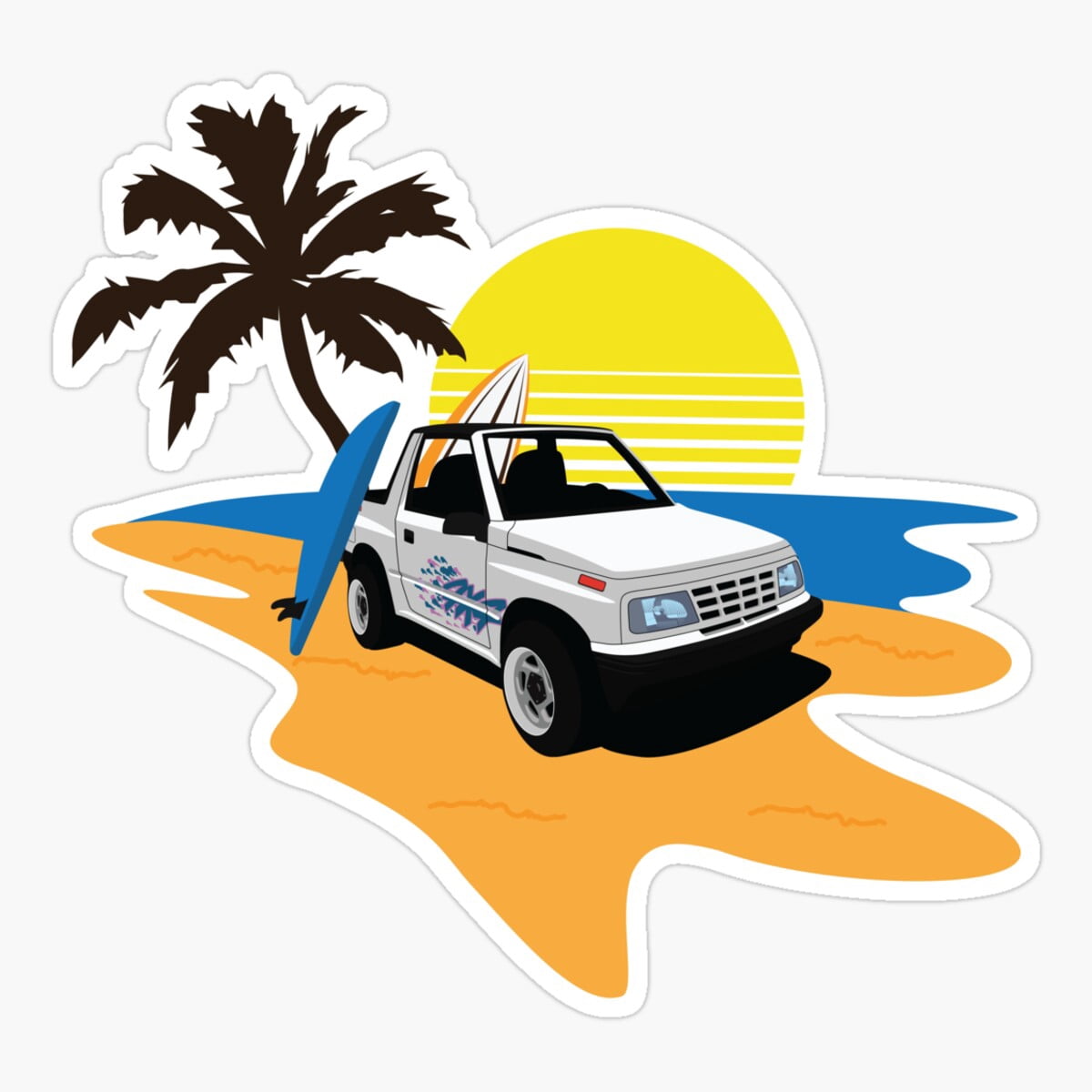Onim Beach Tracker Sticker, Phone Decal Water Bottle Stickers Car ...
