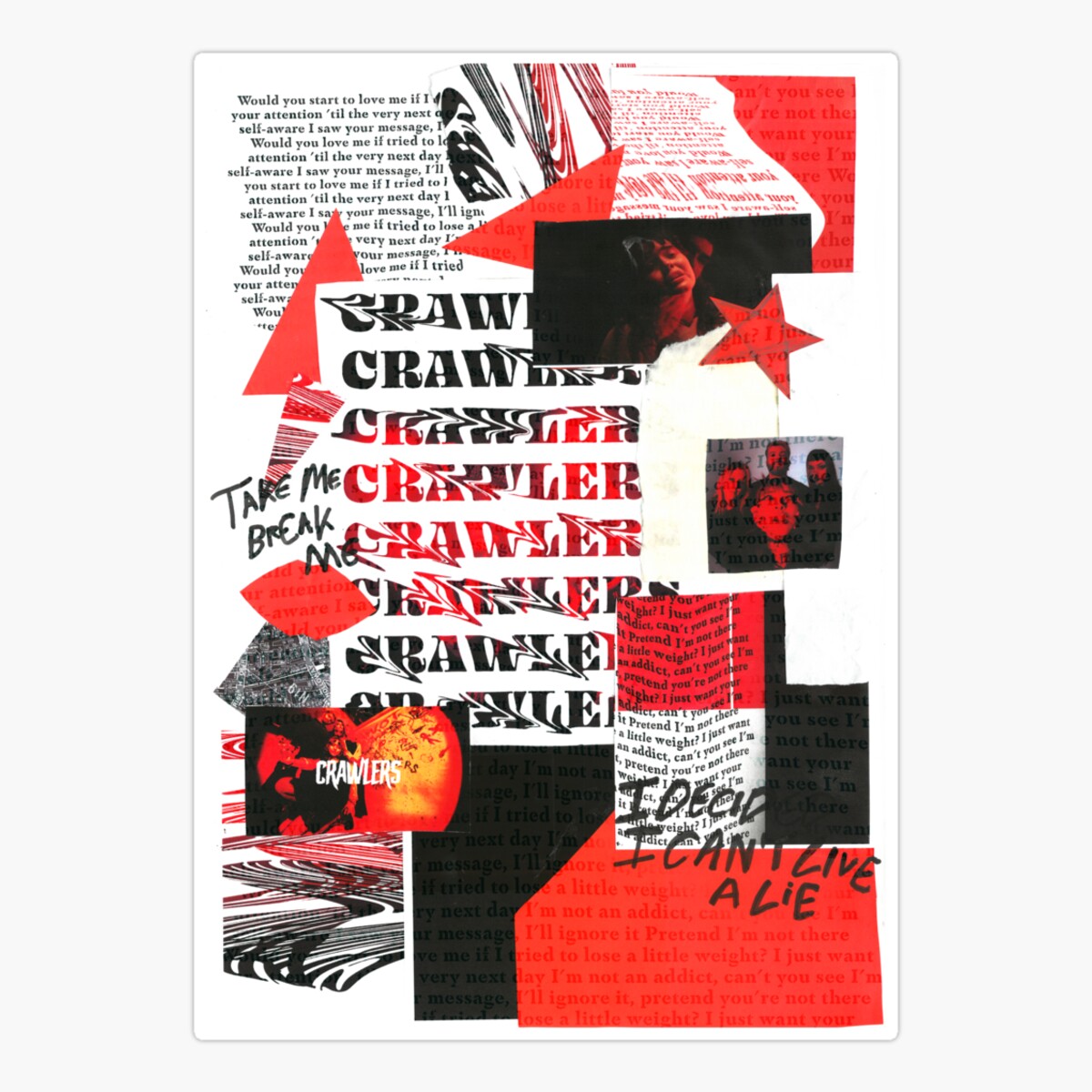 Onim Black Tri Australian Shepherd Sticker, Phone Decal Water Bottle ...