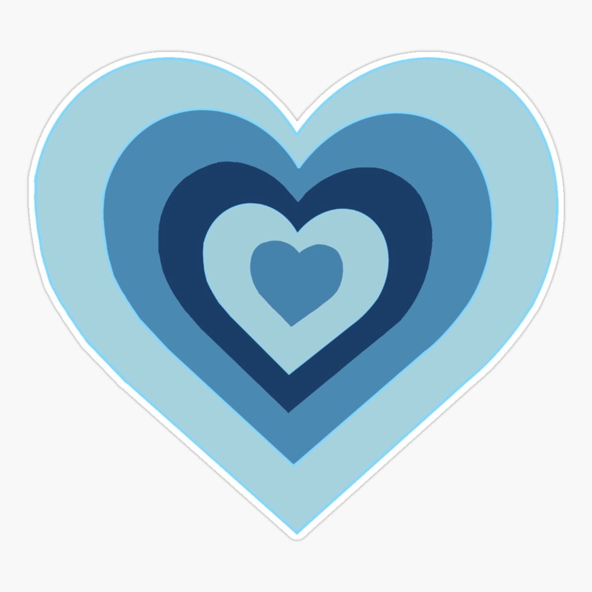 Onim Blue Heart Sticker, Phone Decal Water Bottle Stickers Car Decals ...