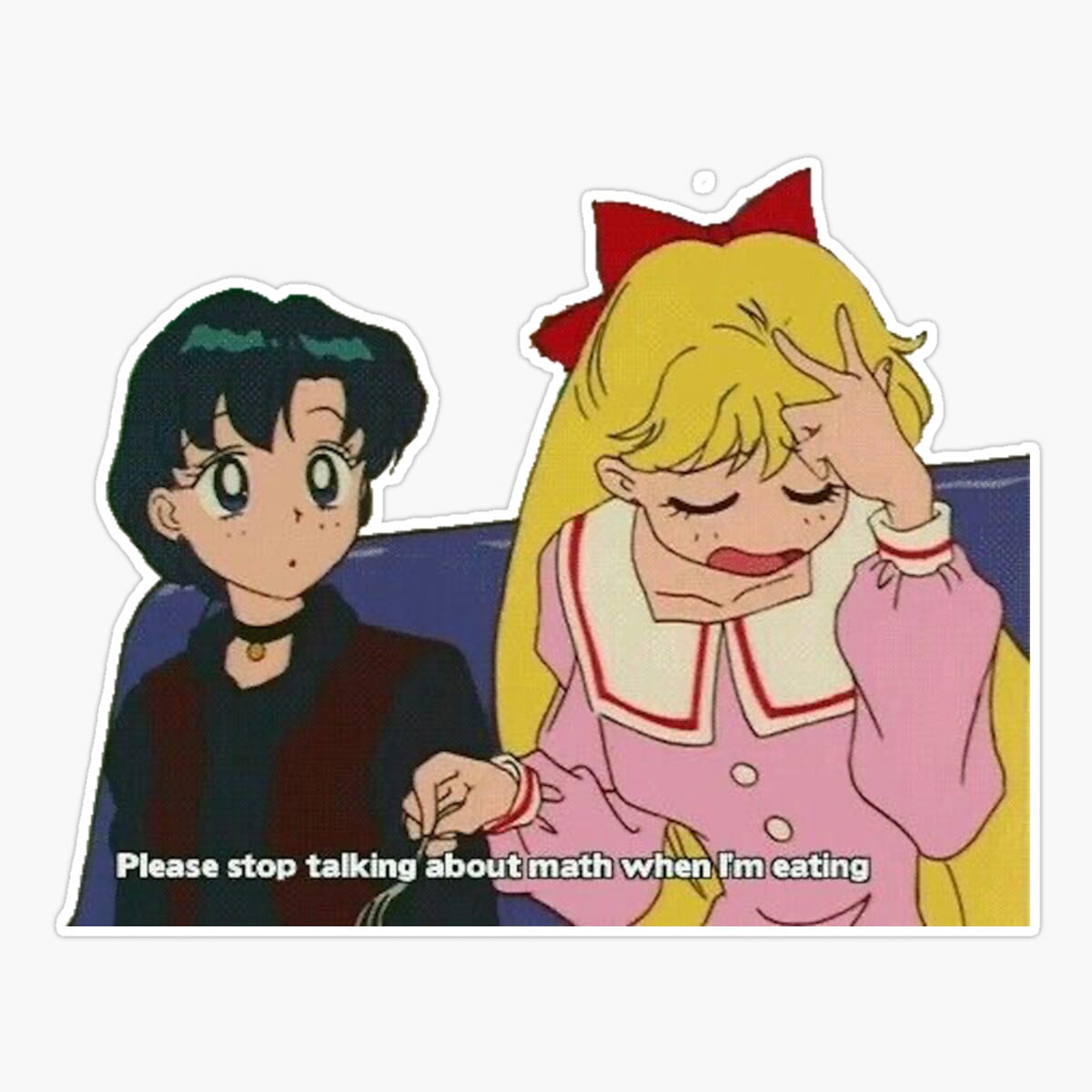 Onim Dont Talk About Math Ai And Makoto Sticker, Phone Decal Water ...