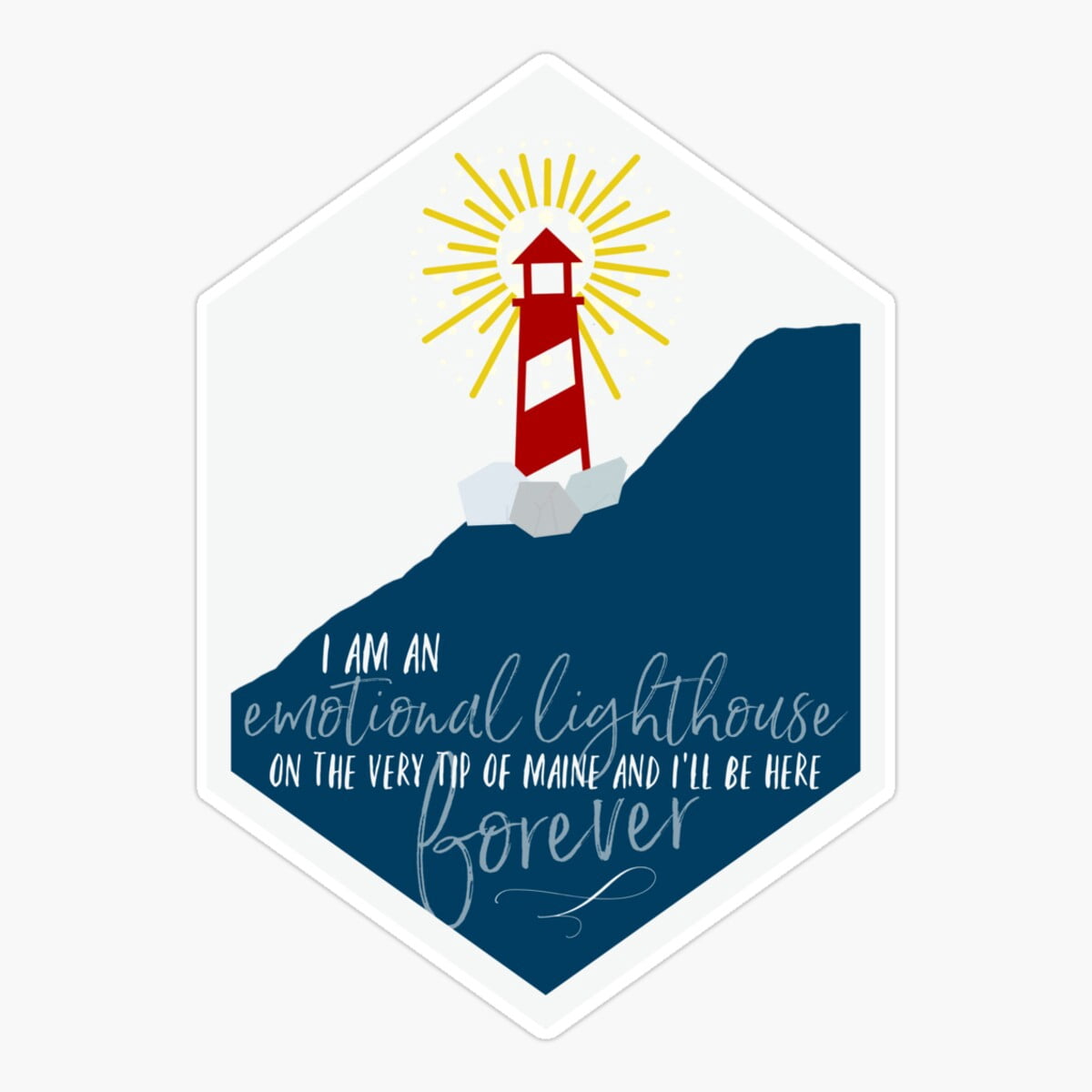 Onim Emotional Lighthouse Sticker, Phone Decal Water Bottle Stickers ...