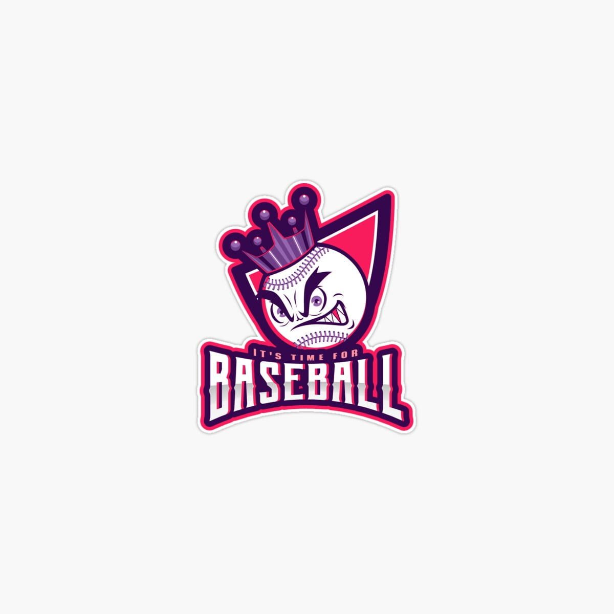 Onim Evil Baseball King Sticker, Phone Decal Water Bottle Stickers Car ...
