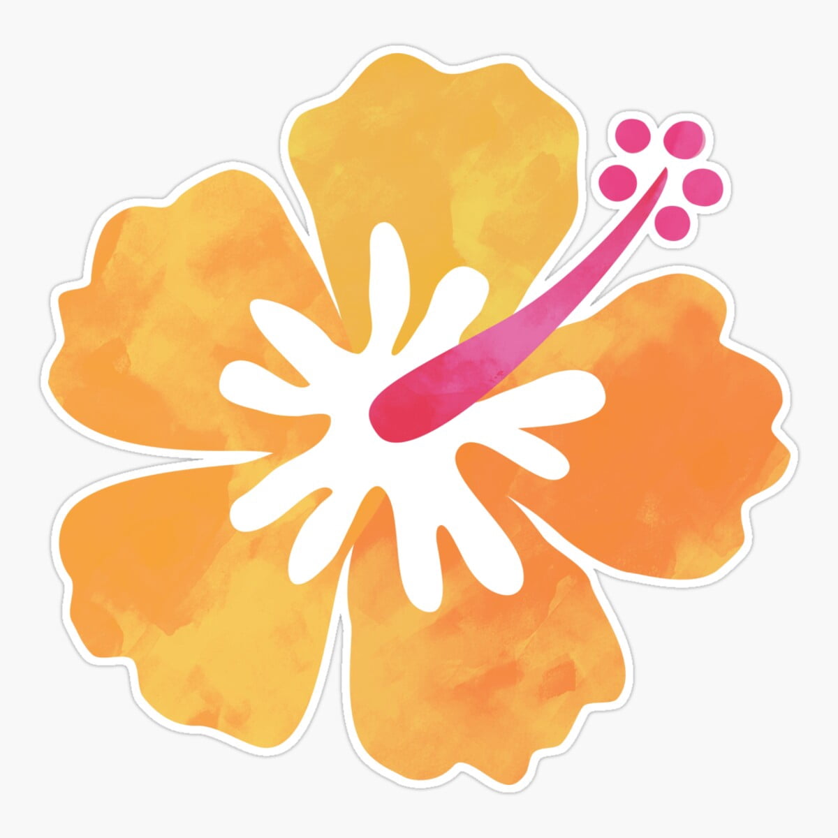 Onim Forever Summer Tropical Pattern On Mint Green Sticker, Phone Decal ...
