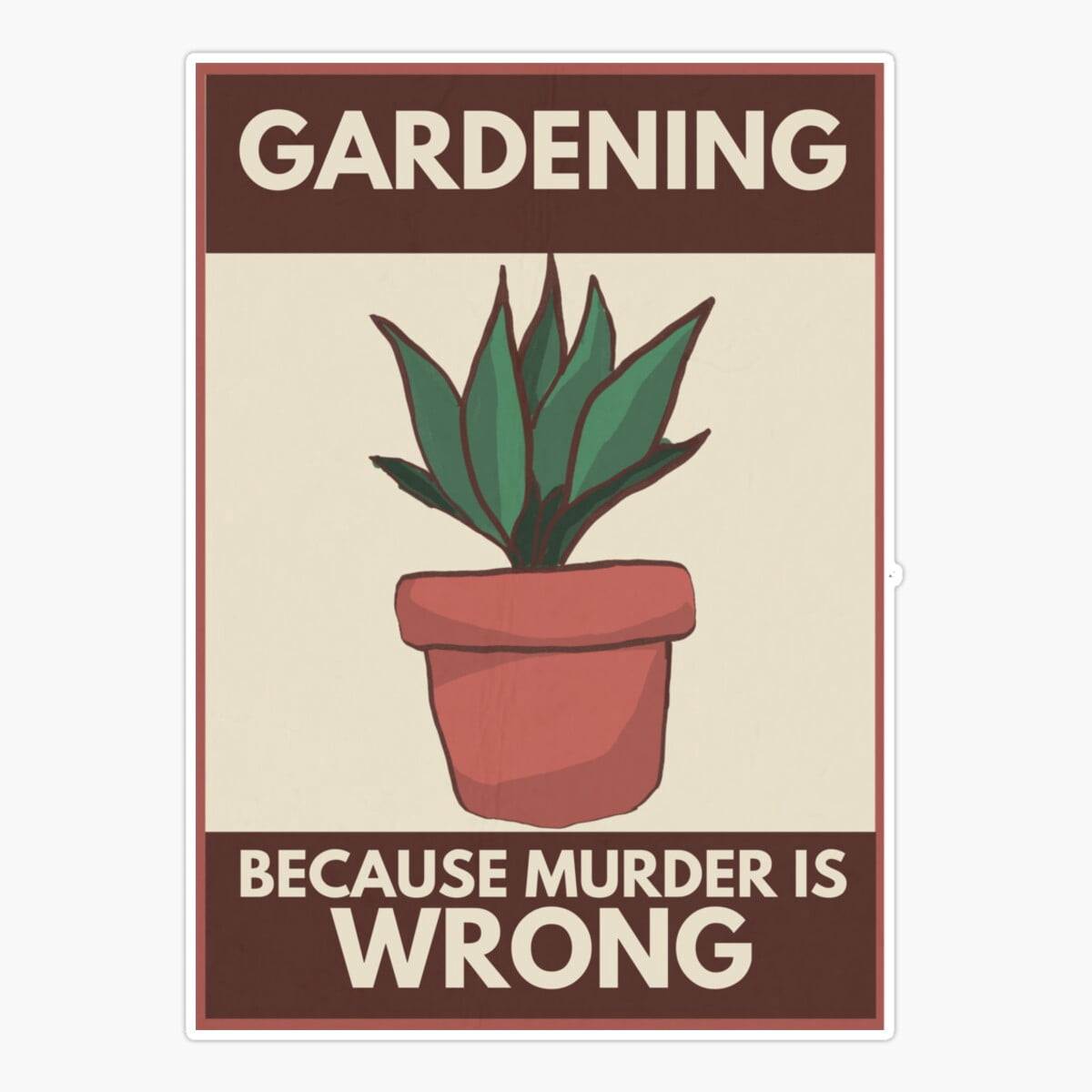 Cartello Giardino Umoristico In Metallo 20x30cm - Gardening Because Murder Is Wrong - Decorazione Rustica Per Esterni E Interni