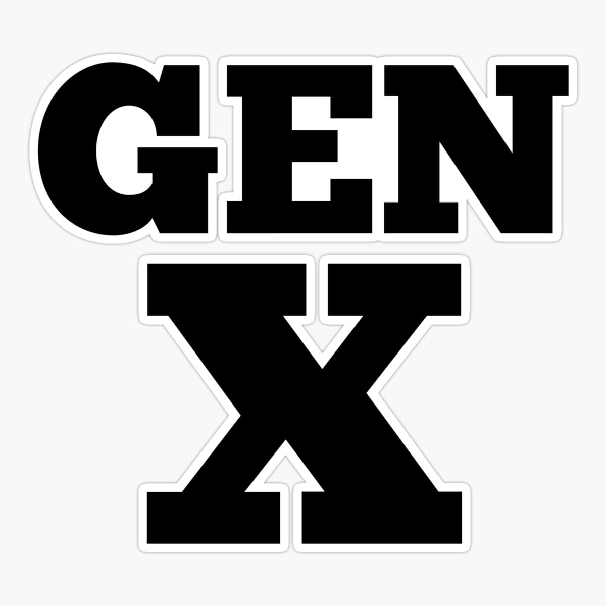 Onim Gen X Sticker, Phone Decal Water Bottle Stickers Car Decals, Funny ...