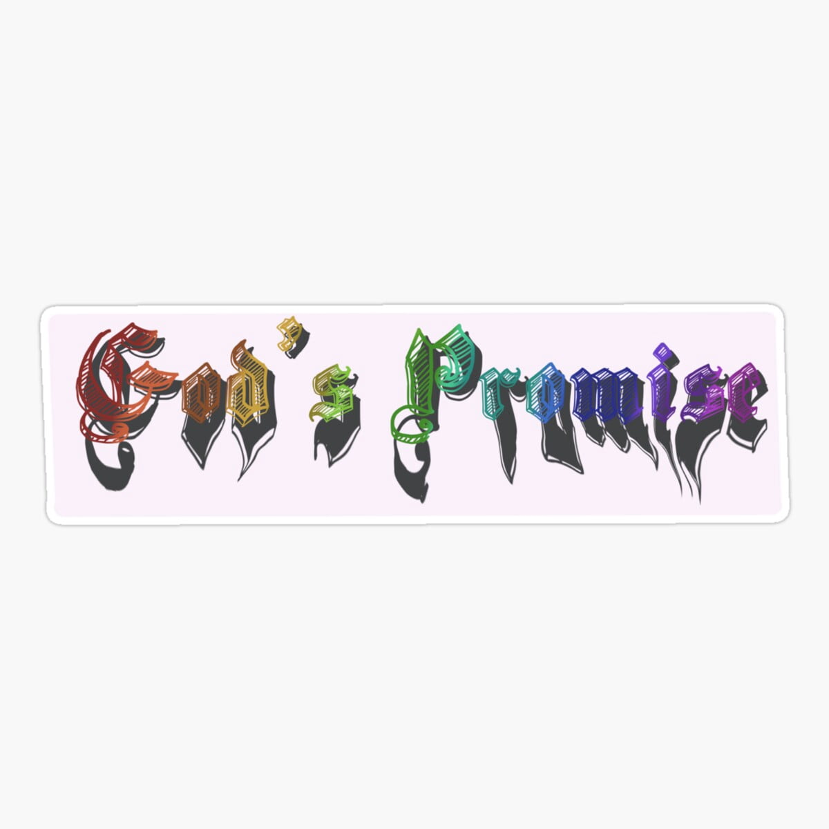 Onim Gods Promise Sticker, Phone Decal Water Bottle Stickers Car Decals ...