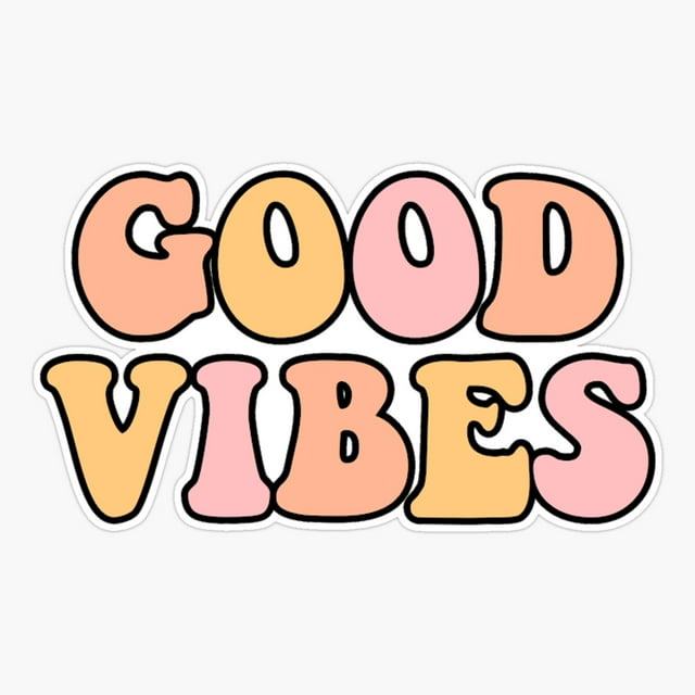 Onim Good Vibes Sticker, Phone Decal Water Bottle Stickers Car Decals, Funny Birthday Gift