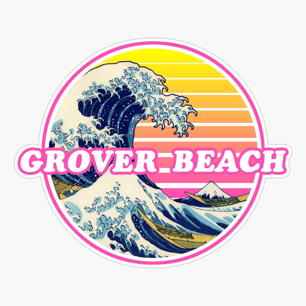 Onim Grover Beach Sticker, Phone Decal Water Bottle Stickers Car Decals ...