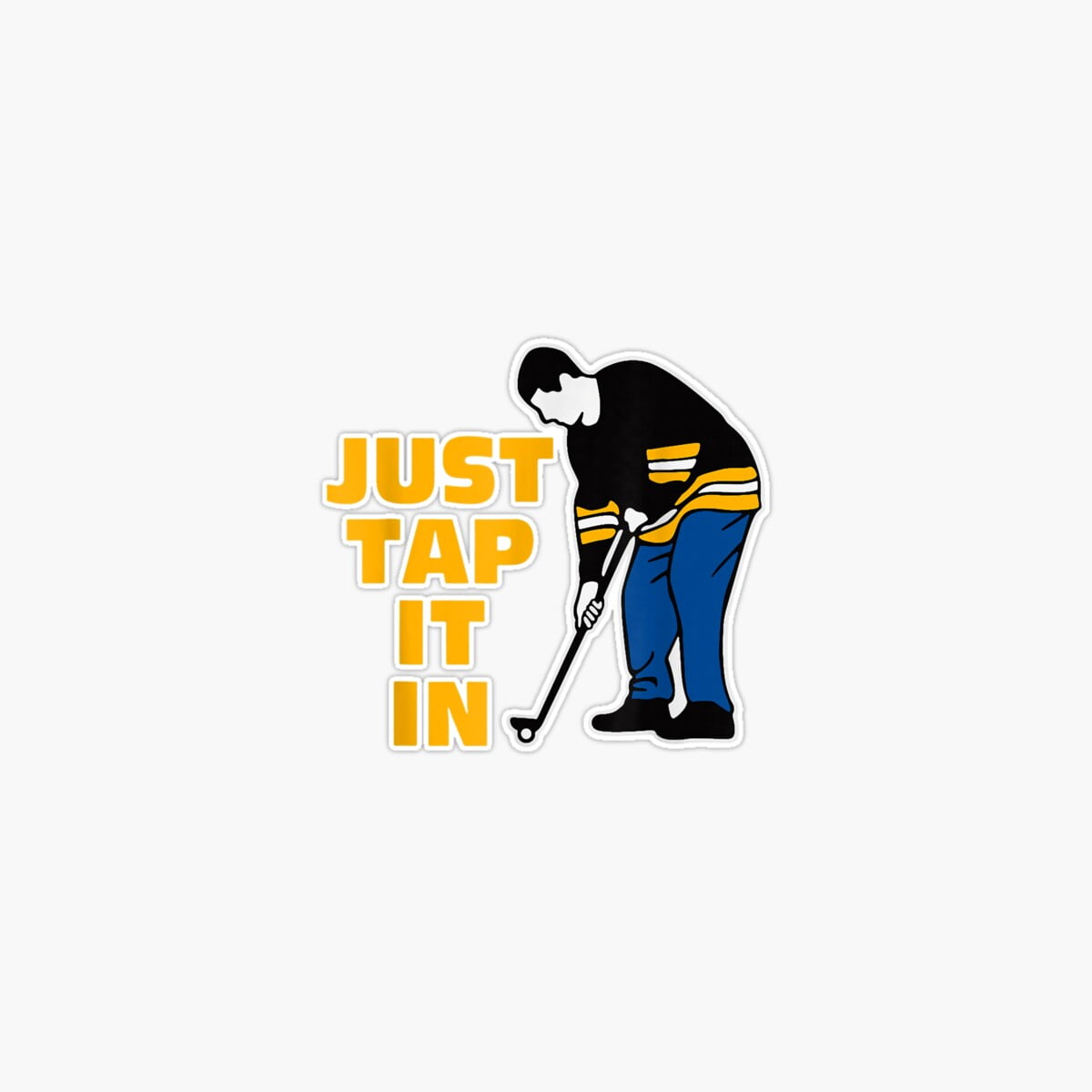 Onim Happy Gilmore Just Tap It In Golf Lovers Sticker, Phone Decal ...