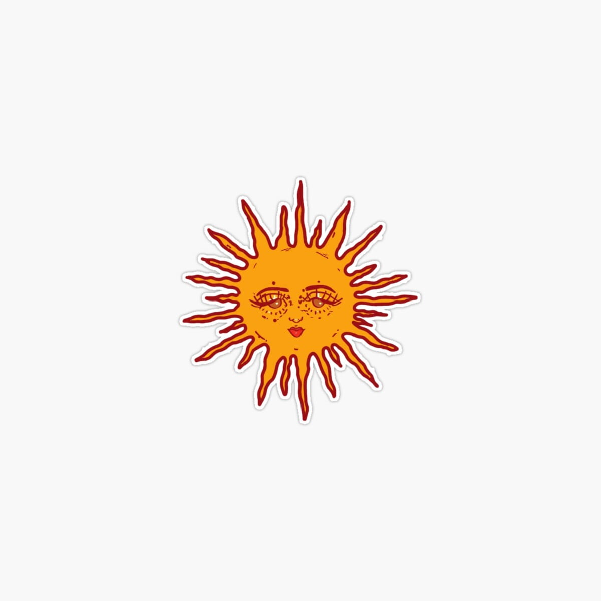Onim Hippie Sun Sticker, Phone Decal Water Bottle Stickers Car Decals ...
