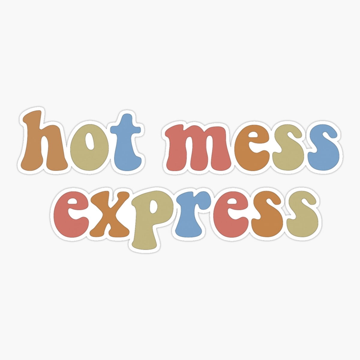 Onim Hot Mess Express Sticker, Phone Decal Water Bottle Stickers Car ...