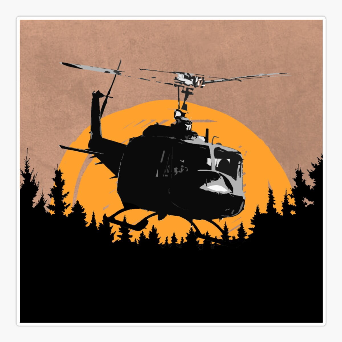 Onim Huey Sunset Sticker, Phone Decal Water Bottle Stickers Car Decals ...