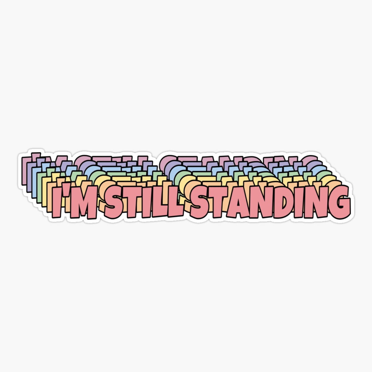 Onim I'M Still Standing Sticker, Phone Decal Water Bottle Stickers Car ...