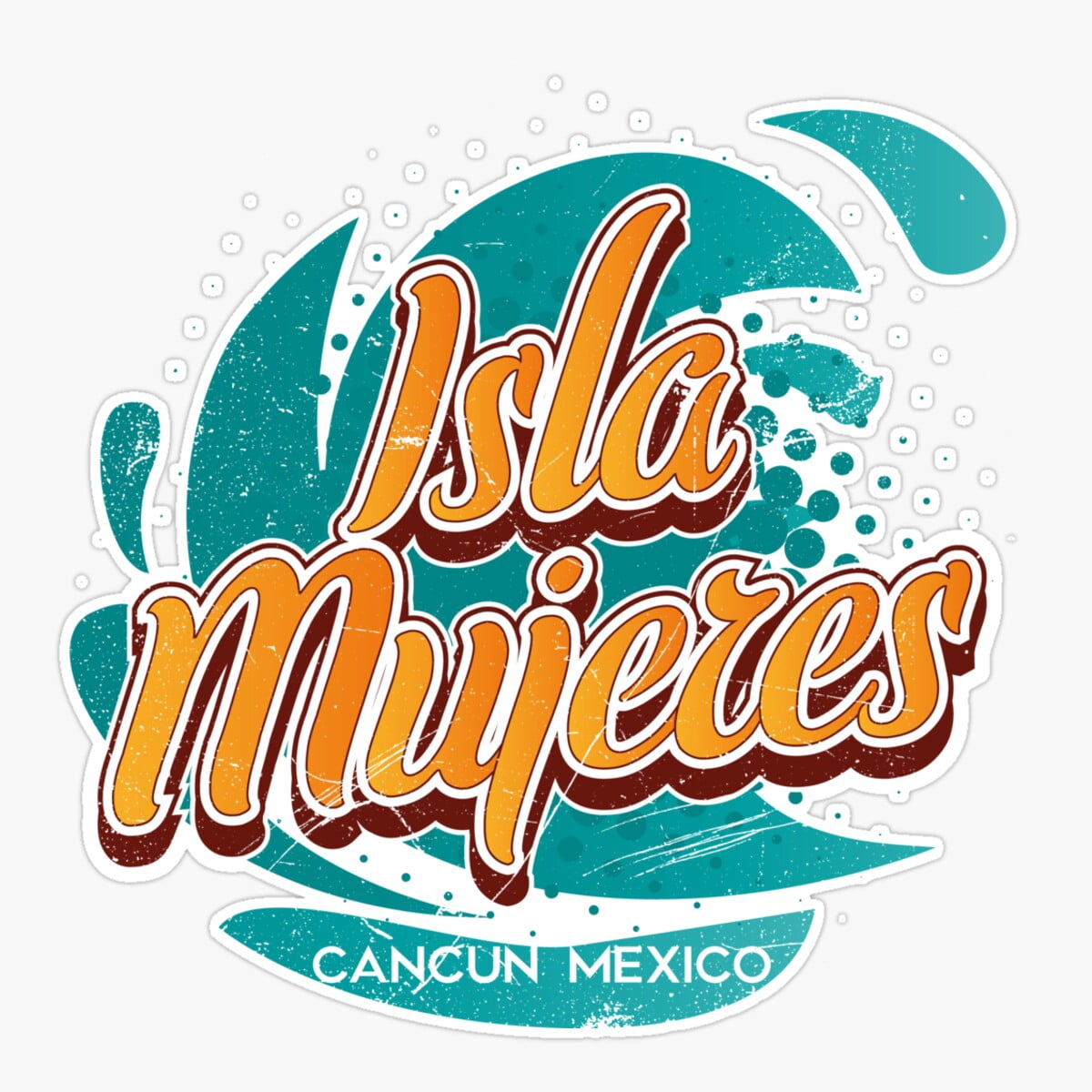 Onim Isla Mujeres, Cancun Mexico Sticker, Phone Decal Water Bottle ...