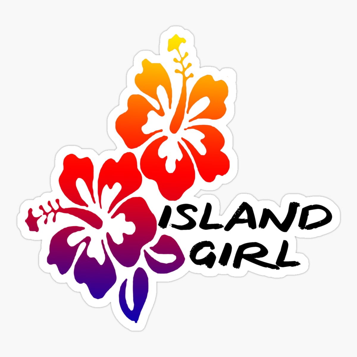 Onim Island Girl Sticker, Phone Decal Water Bottle Stickers Car Decals ...