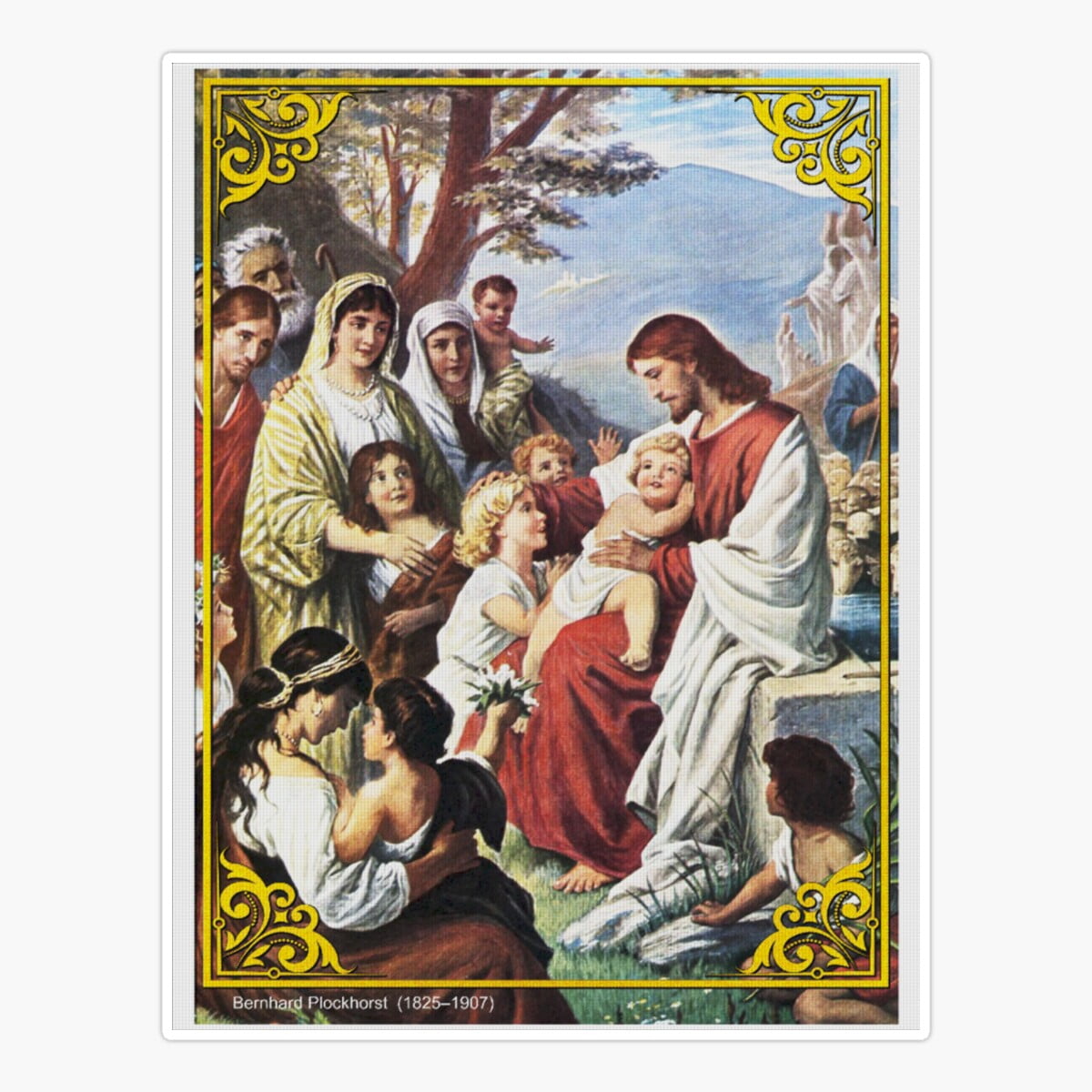 Onim Jesus Said Let The Little Children Come Sticker, Phone Decal Water ...